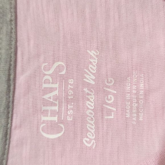 Chaps Men's Short Sleeve Soft Slub Jersey Pocket T-Shirt Size L Used Excellent - Picture 5 of 6